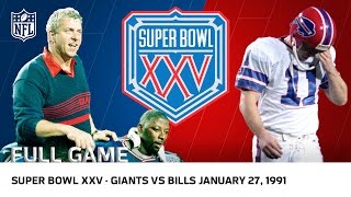 Super Bowl XXV  Bills vs Giants quotWide Rightquot  NFL Full Game [upl. by Eiramnaej]