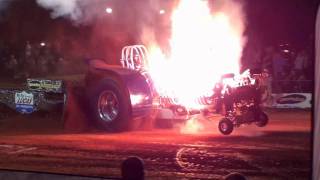 Mr Twister Modifed Tractor erupts into a fireball at Saluda SC [upl. by Kotta]