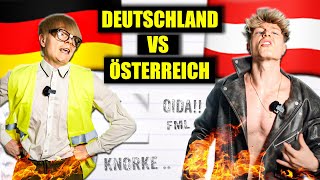 DEUTSCHLAND vs ÖSTERREICH 🇩🇪🇦🇹 Dialekt sprechen ANLEITUNG [upl. by Ynamrej936]