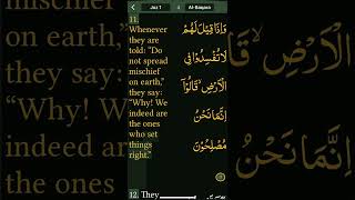 Read Qur’an everyday with naziaqaiser Surah albakara verses 11 12 [upl. by Kore]