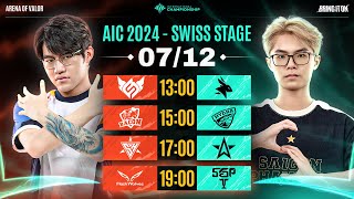 FS vs EA  BAC vs HD  SH vs 1S  FW vs SGP  SWISS STAGE  AIC 2024  NGÀY 0712 [upl. by Block]