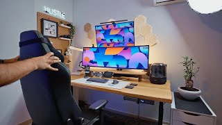 Ultimate Dual Stacked Monitor Setup ULTRARM Heavy Duty Mount Unboxing [upl. by Adiam792]