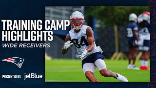 Patriots Day 1 Training Camp Highlights Wide Receivers [upl. by Norrahs816]