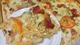 Pizza de Frango com Catupiry  Massa Perfeita [upl. by Rennane]