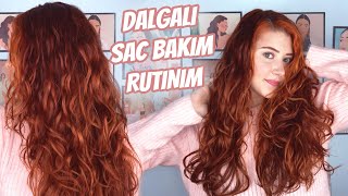 DALGALI SAÇ BAKIM RUTİNİM  Parlak ve Sağlıklı Saçlarımın Sırrı  Curly Girl Method  2A2B Saç [upl. by Kcin]