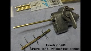 Honda CB200  Petrol Tank  Petcock Restoration [upl. by Erie538]