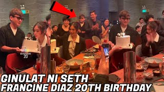 Francine Diaz NaSHOCK Di Niya Alam nasa LIKOD Niya si Seth Fedelin Para Supresahin ng Bday Cake [upl. by Notnyw]