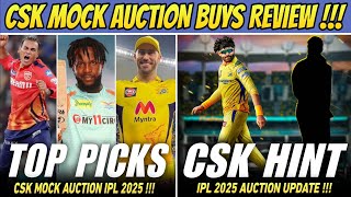 CSK Top Mock Auction Players List 🥵  IPL 2025 News [upl. by Nhguav68]