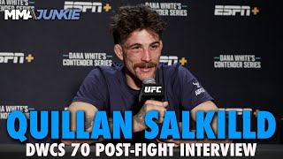 Quillan Salkilld Enjoyed The Great Test Fight That Earnied Him a UFC Contract  DWCS 70 [upl. by Eimile58]