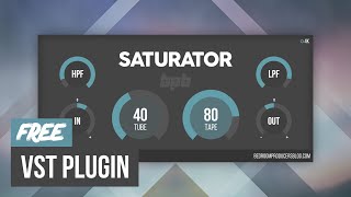 FREE Saturation VST Plugin BPB Saturator [upl. by Eendys611]