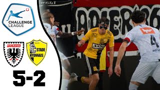 Fc Aarau vs FC Stade Nyonnais 52 Highlights Swiss Challenge League [upl. by Etnuhs]