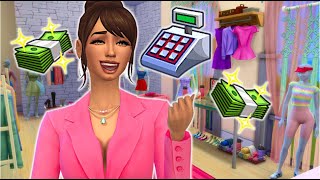 I ran a clothes store in the sims 4  Sims 4 get to work [upl. by Annala]