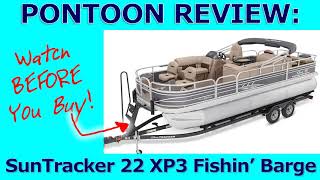 Fishing Pontoon Review 2021 SunTracker 22 Fishin Barge XP3 [upl. by Celinda511]