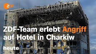 heute 1900 Uhr 311223 Hochwasserlage Angriff auf JournalistenHotel Charkiw Silvester english [upl. by Ellenwad658]