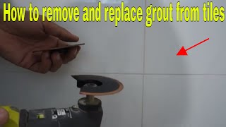 How to remove and replace grout from tiles  The easy way [upl. by Ramalahs368]