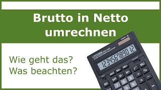 Brutto in Netto umrechnen  schnell amp einfach Gehaltsrechner [upl. by Silloc]