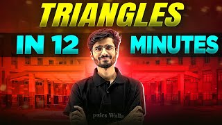 Triangles  Complete Chapter In 12 Minutes  Class 10th Board [upl. by Ashton691]