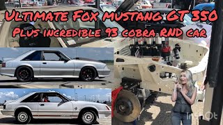 ULTIMATE MUSTANG GT350 Fox Body Build plus 1993 RampD Cobra with Ride Tech SLA amp IRS suspension [upl. by Soalokin]