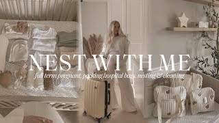 DAY IN THE LIFE  clean with me nesting home organising packing my hospital bag amp baby prep [upl. by Mik]