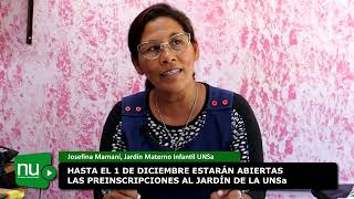 Preinscripciones abiertas al Jardín Materno Infantil de la UNSa [upl. by Belen]