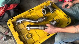 73 Ford Powerstroke Diesel Bellowed Uppipes Exhaust System Upgrade [upl. by Enytsuj]