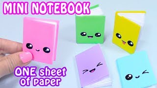 DIY MINI NOTEBOOKS ONE SHEET OF PAPER  DIY BACK TO SCHOOL [upl. by Darreg609]