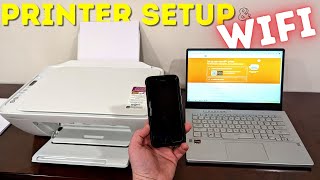 How to setup HP DeskJet 2734e Printer over Wifi and Install Ink  Wireless Printing [upl. by Ralf]