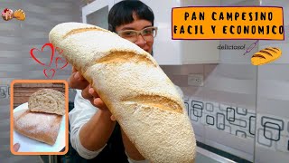 Pan campesino receta fácil y económica paso a paso  Pansteleria [upl. by Eiuqnimod]