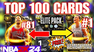 RANKING THE BEST 100 CARDS IN NBA 2K24 MyTeam [upl. by Ledba798]