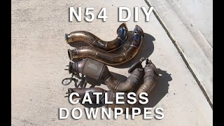 BMW E92 N54 335is  335i Downpipe Install DIY [upl. by Nawat]