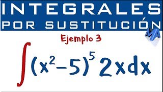 Integración por sustitución  Ejemplo 3 [upl. by Paschasia]