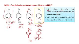 Problems on Stability of Carbanions  Carbanion Chemistry – Part 7 NEETJEE [upl. by Supat]