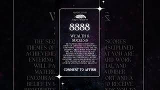 What is the meaning of 8888 ⭐️ Manifesting Angel Numbers Meanings Numerology [upl. by Puiia]