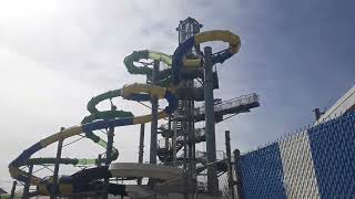 Keansburg Runaway Rapids Waterpark Walk Lap Easter 2024 [upl. by Zashin]