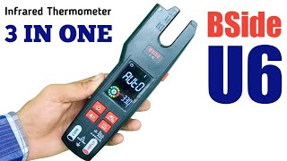 BSIDE U6 DCAC Ampere Meter with infrared thermometer test [upl. by Ailemor]