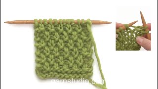 How to knit seed stitch double in height [upl. by Mariande]