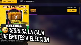 REGRESA LA CAJA de EMOTE a ELECCION GRATIS a FF LATAM de FFWS FINAL 😮👌 caja de emotes gratis [upl. by Laresa394]