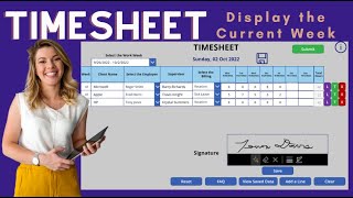 Power Apps TimeSheet Creator Current Week [upl. by Hulda]