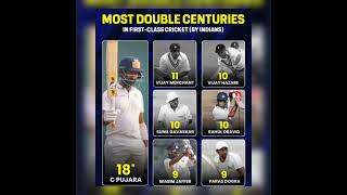 MOST DOUBLE CENTURIES IN FIRST CLASS FORMAT  test pujara india [upl. by Kalie]