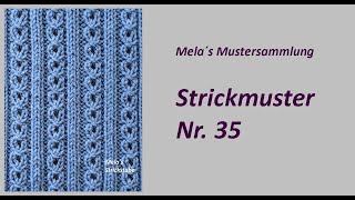 Strickmuster Nr 35  Muster in Reihen stricken mit Kaffeeböhnchen [upl. by Eicats281]