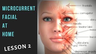 Microcurrent AtHome Facial Toning Tutorial Day 2 [upl. by Adihahs]