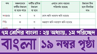 Class 7 Bangla Page 19  সপ্তম শ্রেণির বাংলা ১৯ পৃষ্ঠা  ৭ম শ্রেণির বাংলা ২য় অধ্যায় ১ম পরিচ্ছেদ [upl. by Noni]