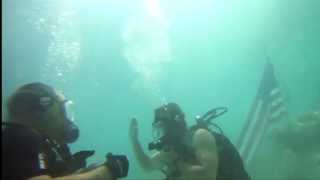 US Navy EOD Underwater Reenlistment Ceremony [upl. by Misha]