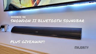 Review of the majorityaudio Snowdon II Bluetooth Soundbar  Plus Giveaway details [upl. by Narag]