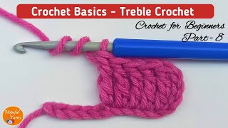 How to Triple Crochet  Treble Crochet  BEGINNERS Series  Lesson 8 [upl. by Suiluj]