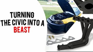 THE MUSTHAVE CIVIC UPGRADE B20 HEADER INSTALLATION [upl. by Howland460]