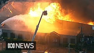 Firefighters battle massive chemical fire in Melbourne  ABC News [upl. by Isnyl]