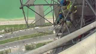 Marcegaglia Scaffolders at 200 meters above Doha [upl. by Eatnoj]