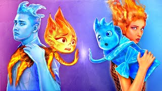 Ember and Wade from Elemental Have Children Fire vs Water Parenting Hacks [upl. by Aiuqenehs]