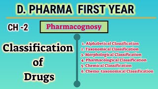 Classificaion of drug  Ch2  Pharmacognosy  DPharm first year [upl. by Lisbeth]